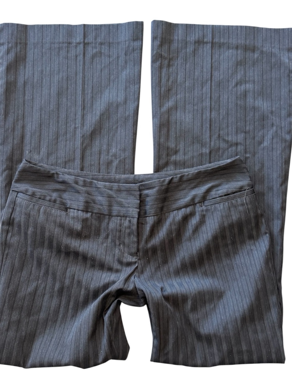 Express Design Studio Pinstripe Dress Pants - Charcoal